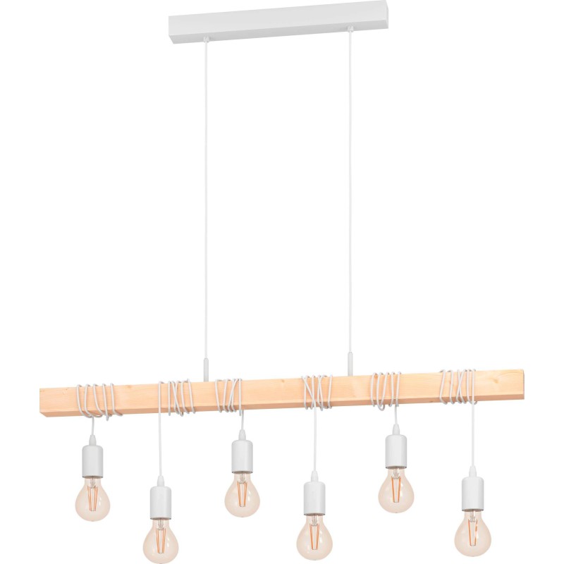 Eglo Townshend pendellampa, 6 lampor, vit