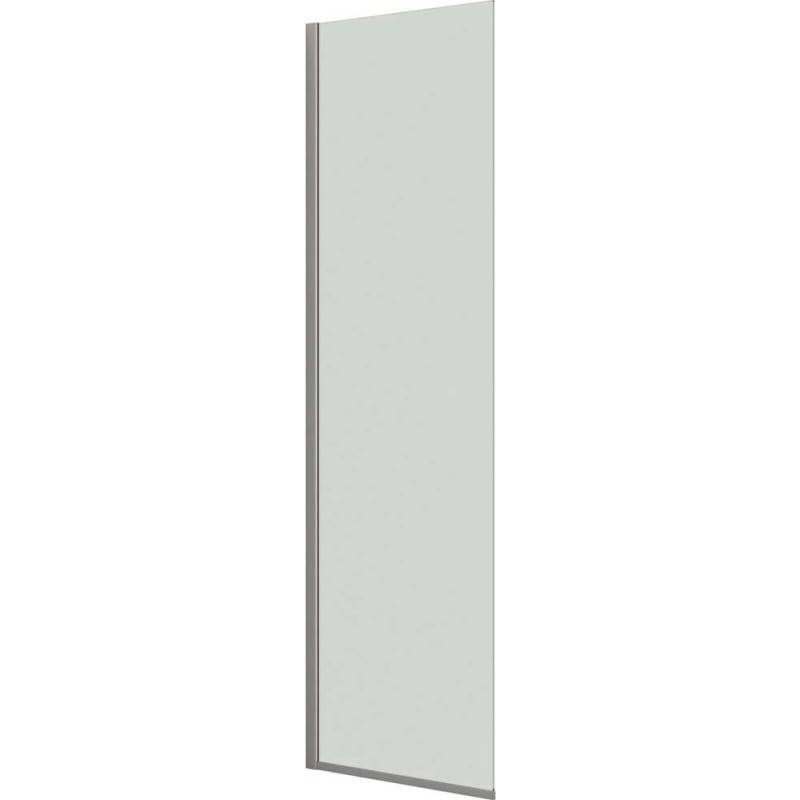 Dansani Match brusevæg, model D, 67 cm, klart glas, satin profil