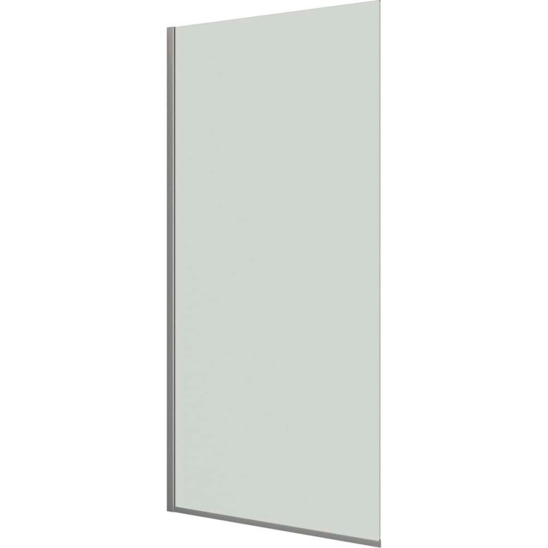 Dansani Match brusevæg, model D, 117 cm, klart glas, satin profil
