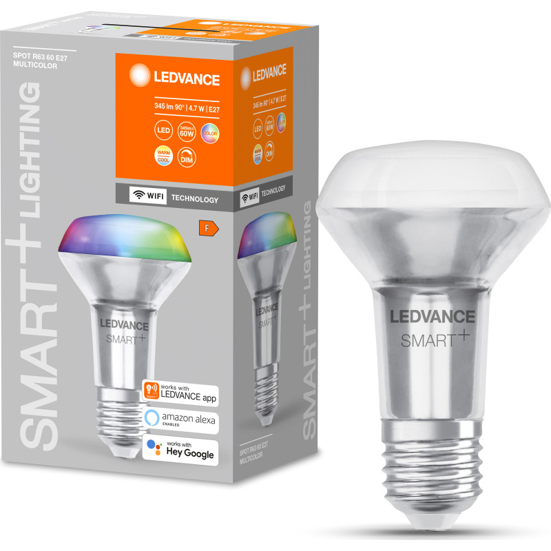 Ledvance Smart+ Wi-Fi E27 reflektorlampa, f&auml;rg&auml;ndring + justerbar vit