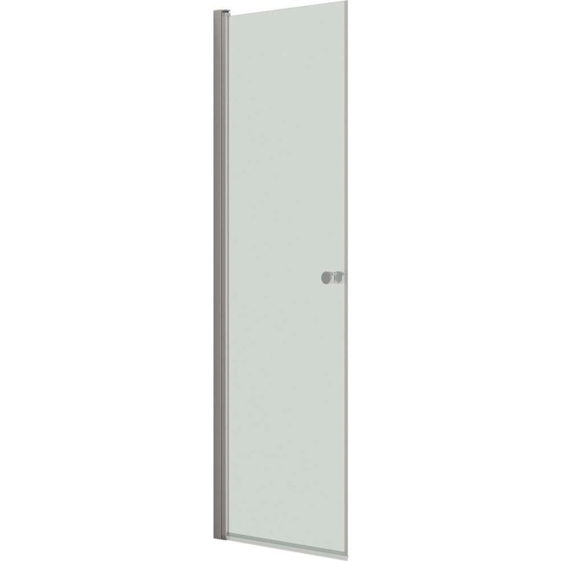 Dansani Match brusedør, model A, 67 cm, klart glas, satin profil