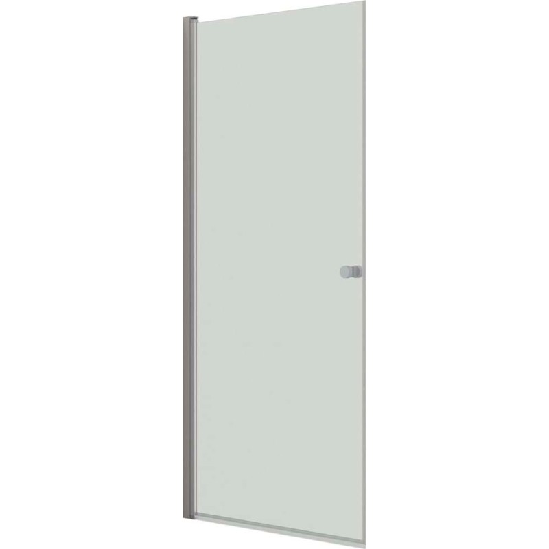 Dansani Match brusedør, model A, 97 cm, klart glas, satin profil