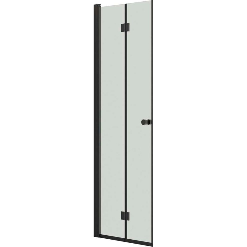 Dansani Match duschdörr, modell B, 67 cm, klart glas, svart profil