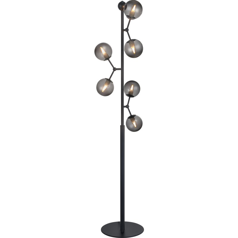 Halo Design Atom golvlampa, r&ouml;kf&auml;rgad