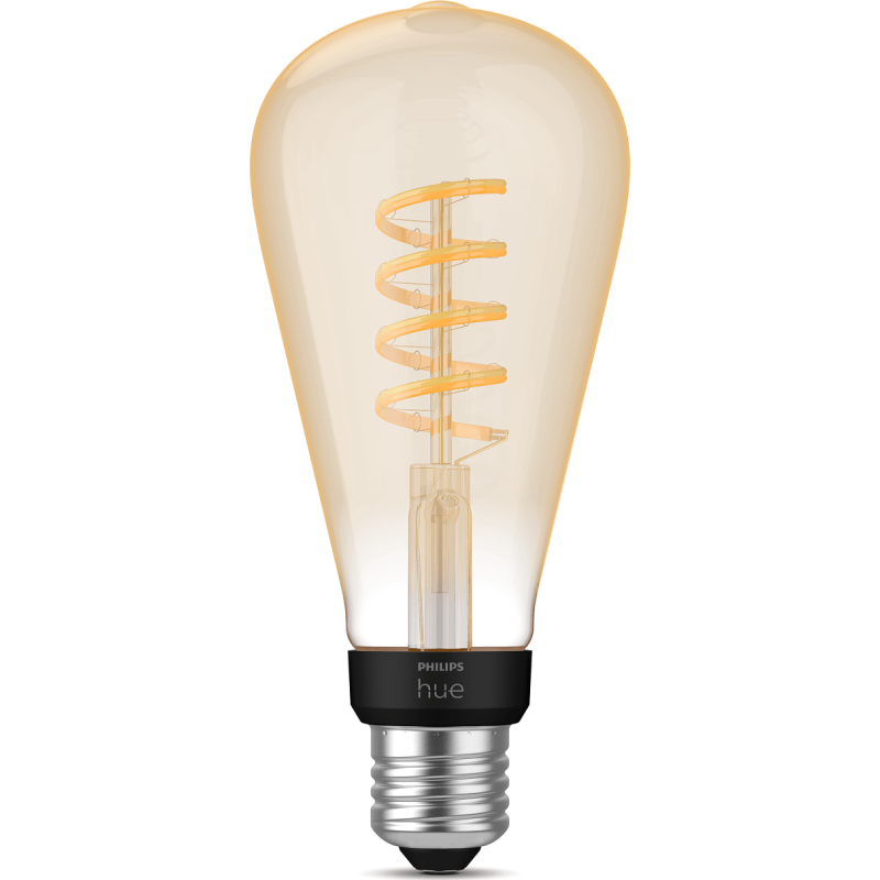 4 stk Philips Hue White Ambiance E27 edisonpære, 2200K-6500K, 7W, Ø7,2 cm