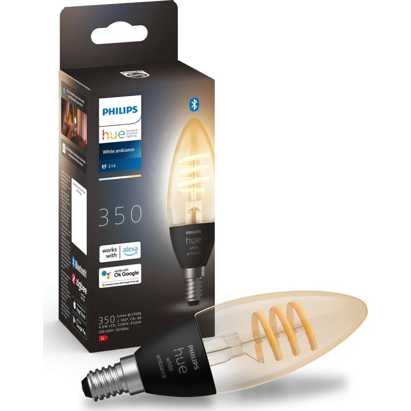 4 st Philips Hue White Ambiance E14 kronljuslampa