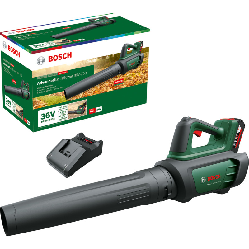 Bosch Home & Garden Lövblås - 200km/h med 1 x batteri - 36V/2.0Ah