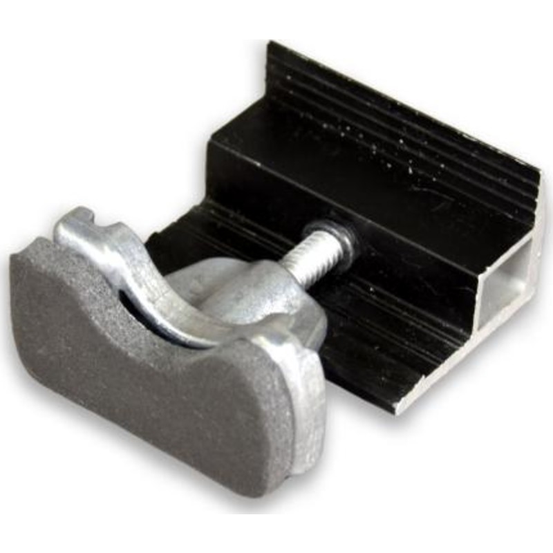 Novotegra endeklemme til C-skinne, 30-42 mm, sort