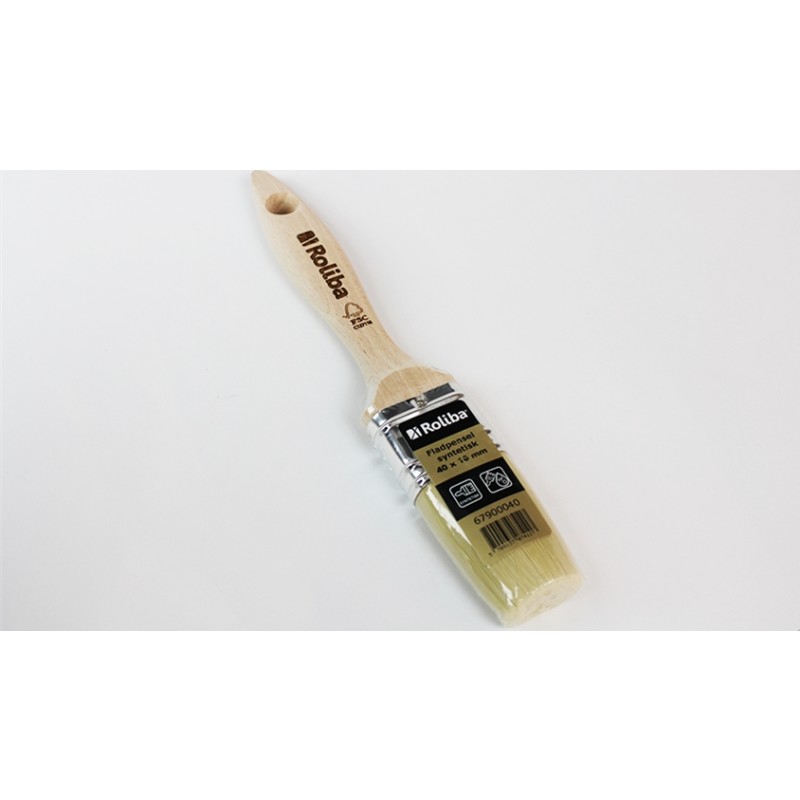 12 stk Roliba flad pensel, 40 x 16 mm