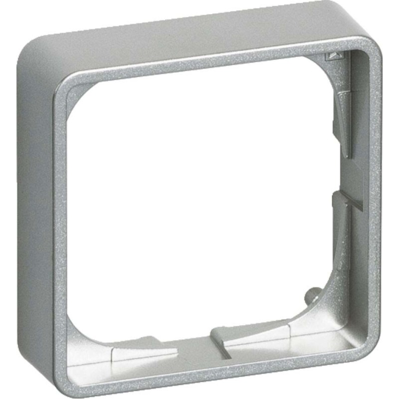 10 stk LK Fuga ramme Baseline 50, 14 mm høj, 1 modul, stålmetallic