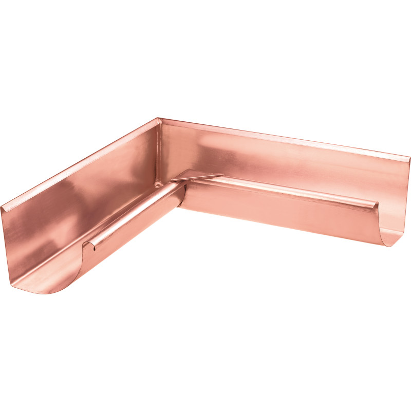 VMzinc indvendig gering nr. 12, 333 mm, til kvartrund arkitekt tagrende, kobber