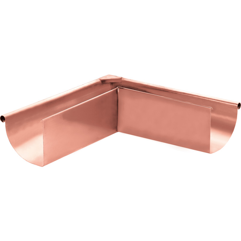 VMzinc udvendig gering nr. 12, 333 mm, til kvartrund arkitekt tagrende, kobber