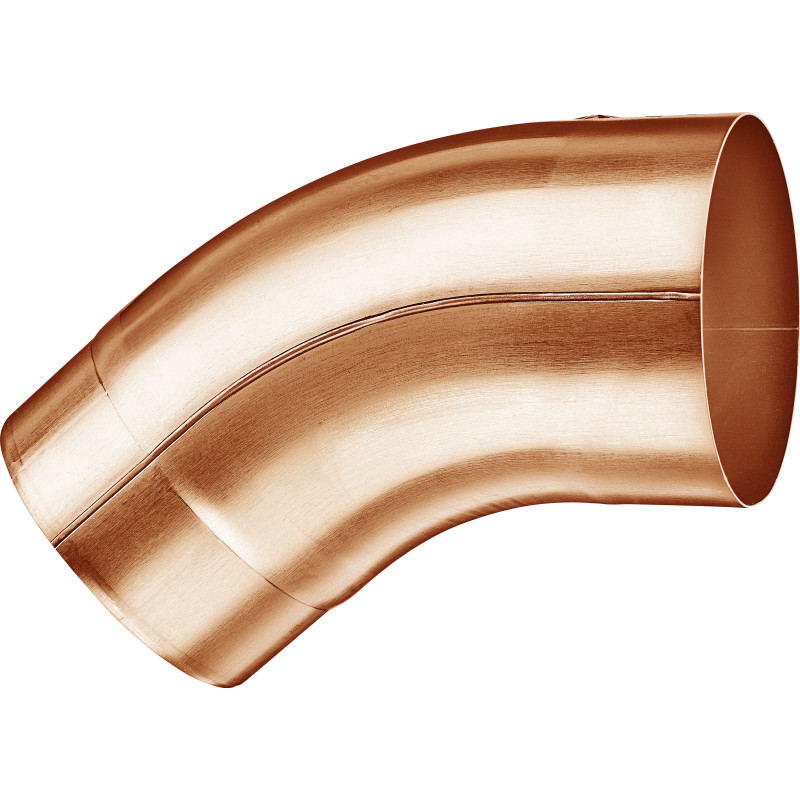 VMzinc bøjning, 40°, Ø76 mm, kobber