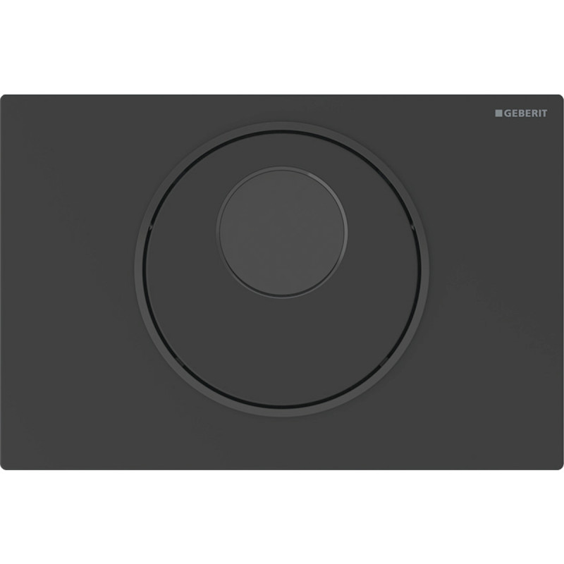 Geberit Sigma 10 Round betjeningsplade, berøringsfri, batteridrift, mat sort/sort