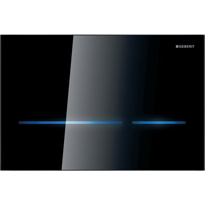 Geberit Sigma 80 Square betjeningsplade, berøringsfri, sort glas