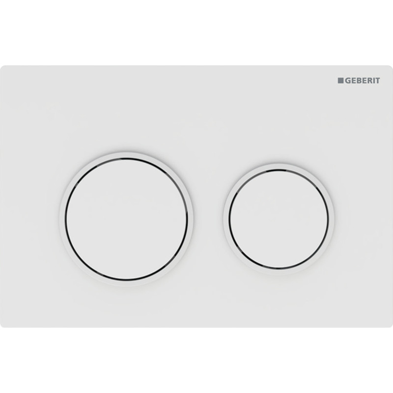 Geberit Omega 20 Round betjeningsplade, hvid/mat hvid