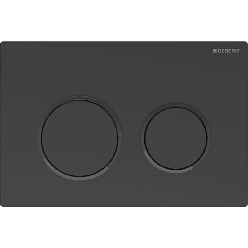 Geberit Omega 20 Round betjeningsplade, mat sort/sort