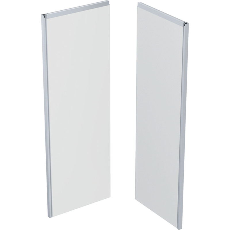 Contura Shower Showerama bagelement, brusevæg, 90x90 cm, frostet glas, aluminium profil