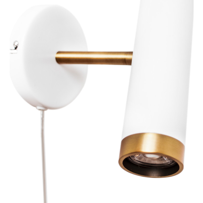 Puls Væglampe White/Brass - By Rydéns - Stue - Moderne - Metal - Med én lyskilde