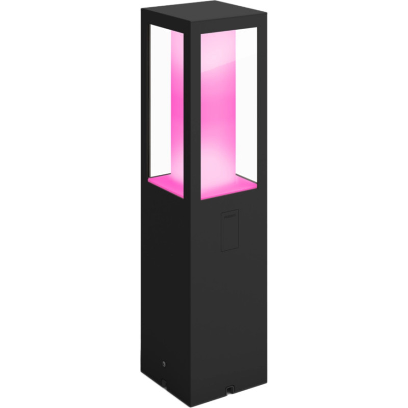 Philips Hue Impress White and Color Ambiance udendørs piedestal / pullert basesæt, sort