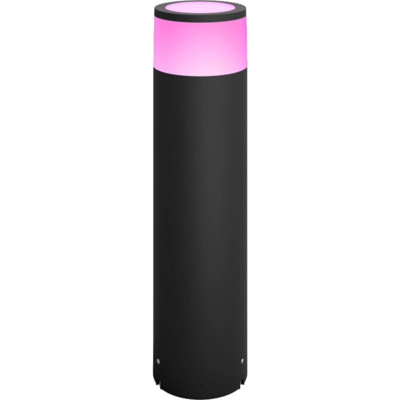 Philips Hue Calla stor udendrs pullert, Color & White ambiance, 600 lm, Zigbee + Bluetooth, sort (1 stk)