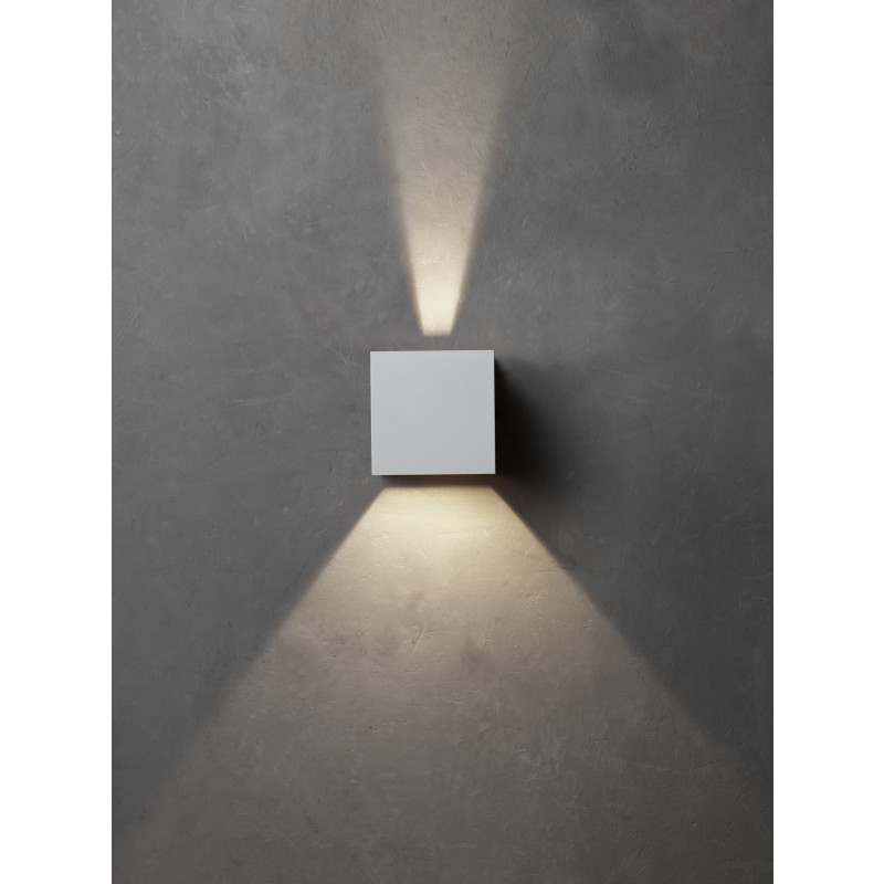 Lumenlight Toscana utomhus vägglampa, 2x10W, vit