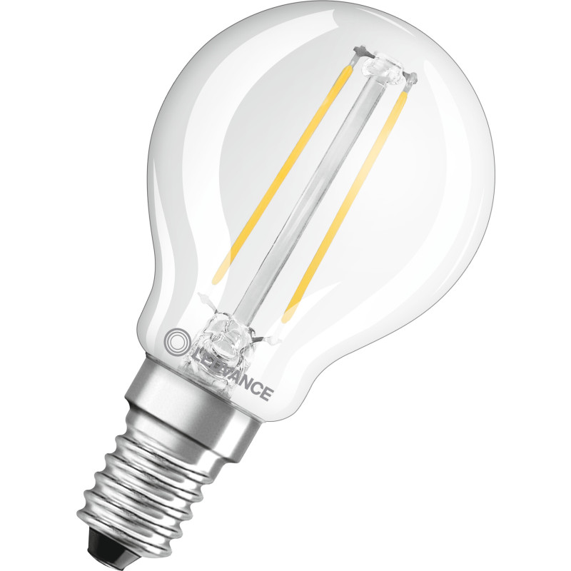 LEDVANCE Classic - LED-filament-lyspære - form: P25 - klar finish - E14 - 2.5 W (tilsvarende 25 W) - klasse F - varmt hvidt lys - 2700 K