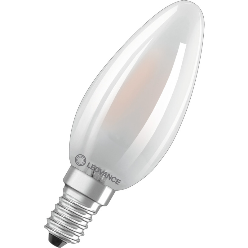 LEDVANCE PERFORMANCE - LED-filament-lyspære - form: B35 - matteret finish - E14 - 2.5 W (tilsvarende 25 W) - klasse F - varmt hvidt lys - 2700 K