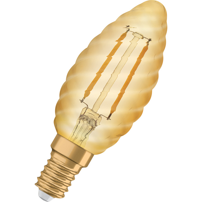 Osram LED pære Vintage 1906 Kerte Snoet 120lm 1,5W/824 Guld E14