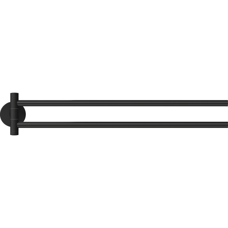 tesa Moon Black two-armed towel holder self-adhesive