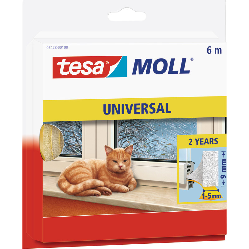 tesamoll Universal Skumliste, 6 m x 9 mm x 6 mm, ttner op til 5 mm