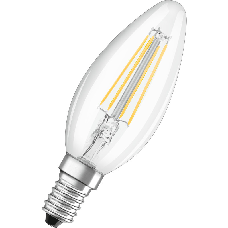 Osram LED pære Kerte Filament 470lm 4,2W/927 (40W) Klar Dæmpbar E14