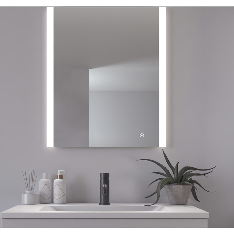 Loevschall Vega spegel med belysning, dimbar, touch, 60x70 cm