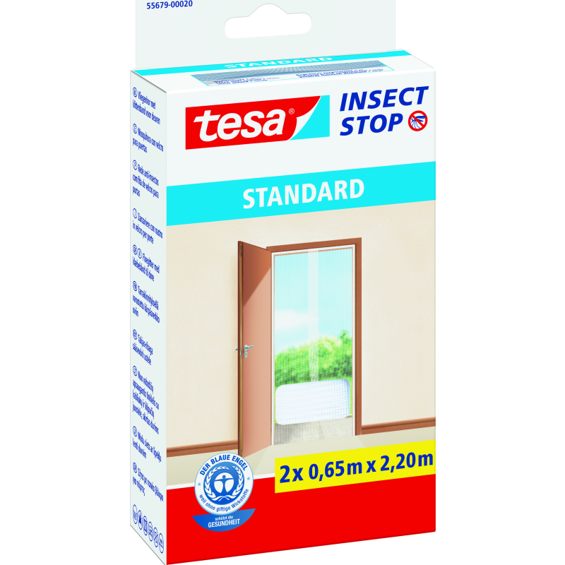 10 st Tesa Insect Stop Standard insektsnät, 1,2x2,2 m, vit