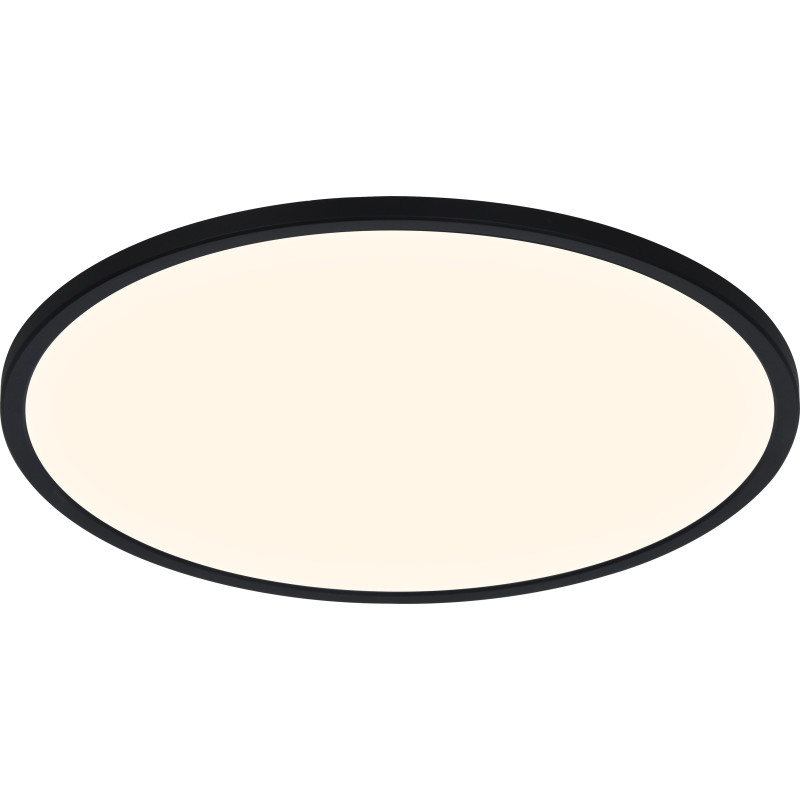 Nordlux Oja Bath plafond, kelvinskift, svart, &Oslash;42 cm