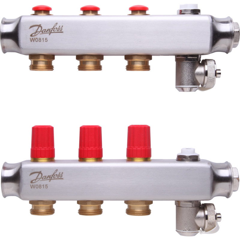 Danfoss SSM 1" gulvvarme fordelerrør, 3 kredse