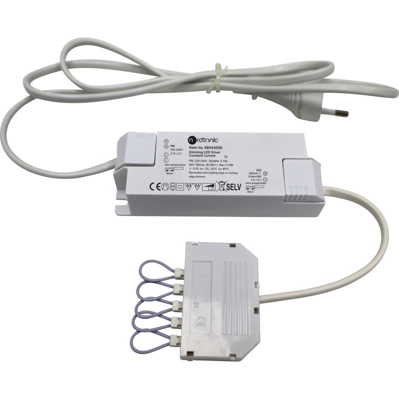 Nordtronic LED driver, dæmpbar, 10-17W, 350mA