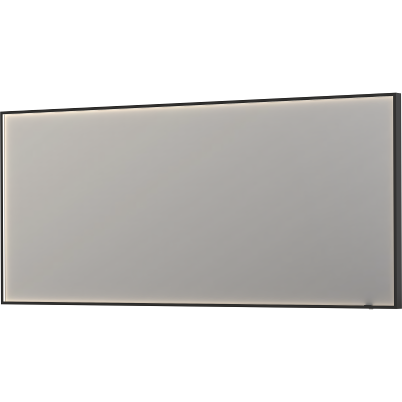 Sanibell Ink SP19 spegel med belysning, dimbar, imfri, 180x80 cm, svart