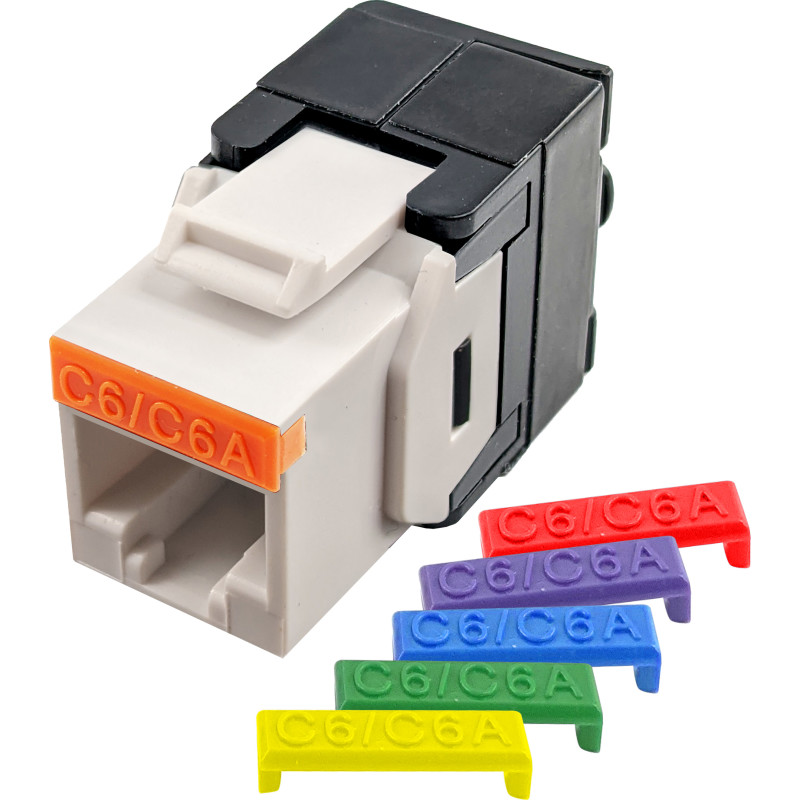 Simply45 RJ45 Keystone konnektor, CAT6A/6, uskærmet, hvid