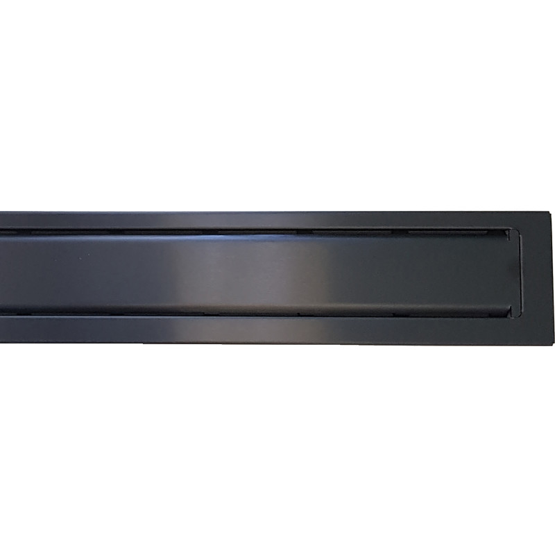 Purus Steel afløbsrist, rist og ramme, 800 mm, sort
