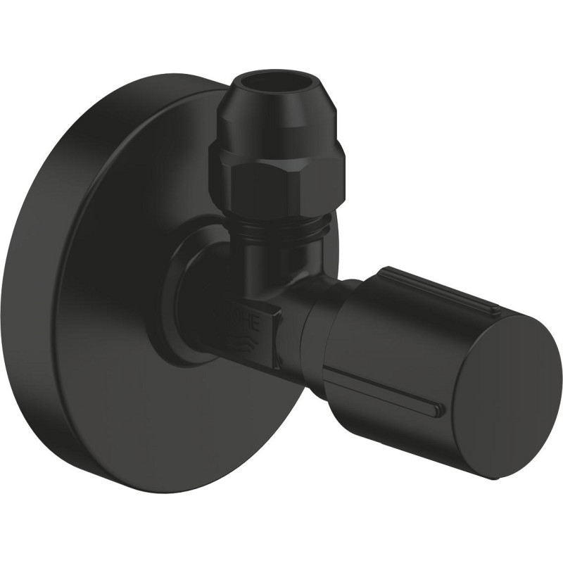 Grohe vinkelventil, 1/2" x 3/8" i mat sort