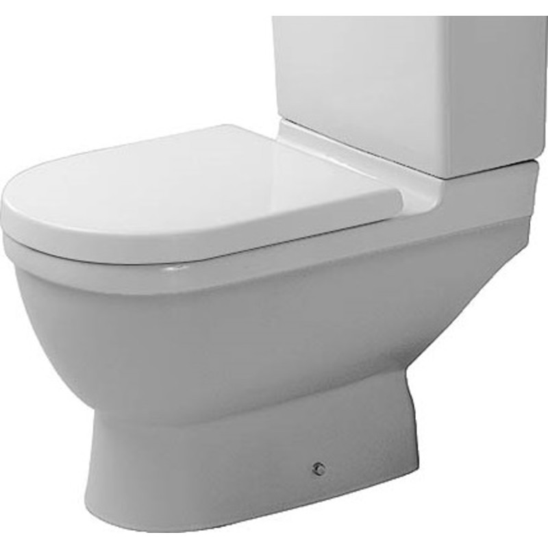 Duravit Starck 3 underdel till golvstående toalett, rengöringsvänlig, vit