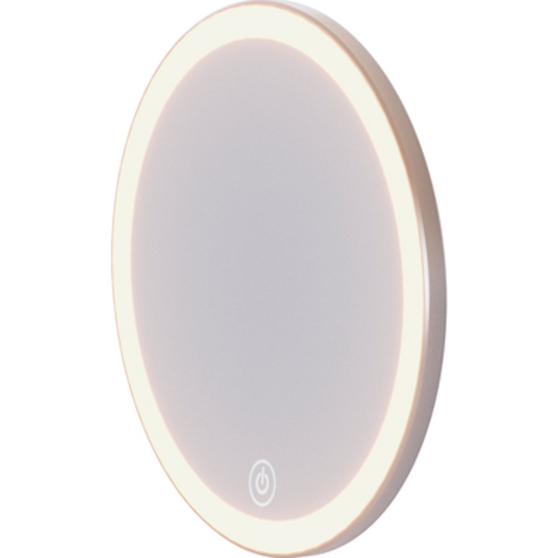 Dansani Handy makeup spejl med lys, Ø18cm, krom