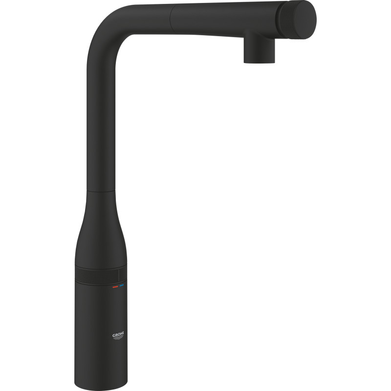 Grohe Essence Smartcontrol k&ouml;ksblandare, utdragbar pip, svart