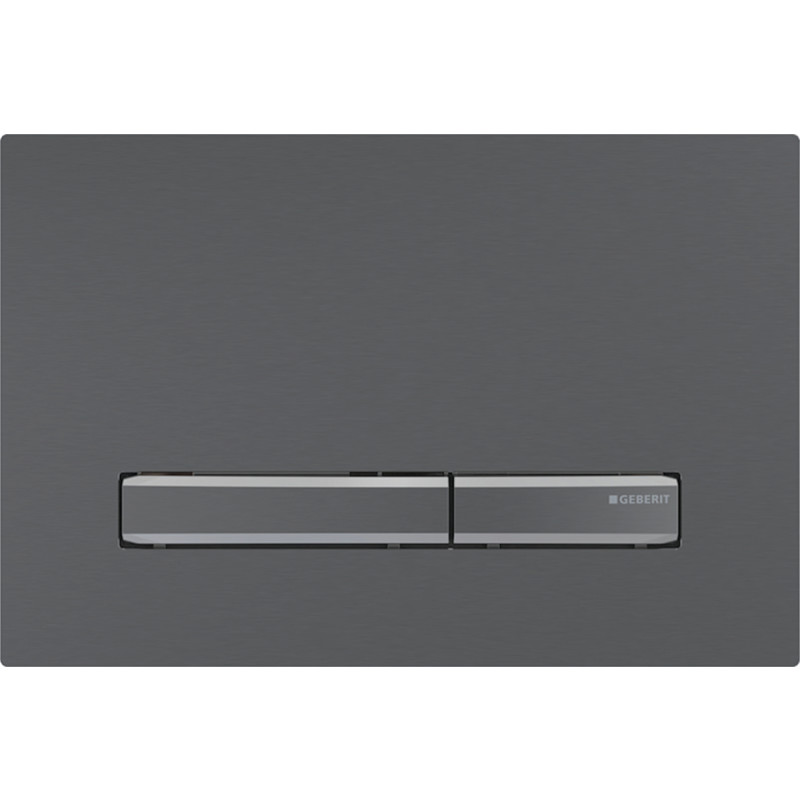 Geberit Sigma 50 Square betjeningsplade, børstet sort krom/sort krom