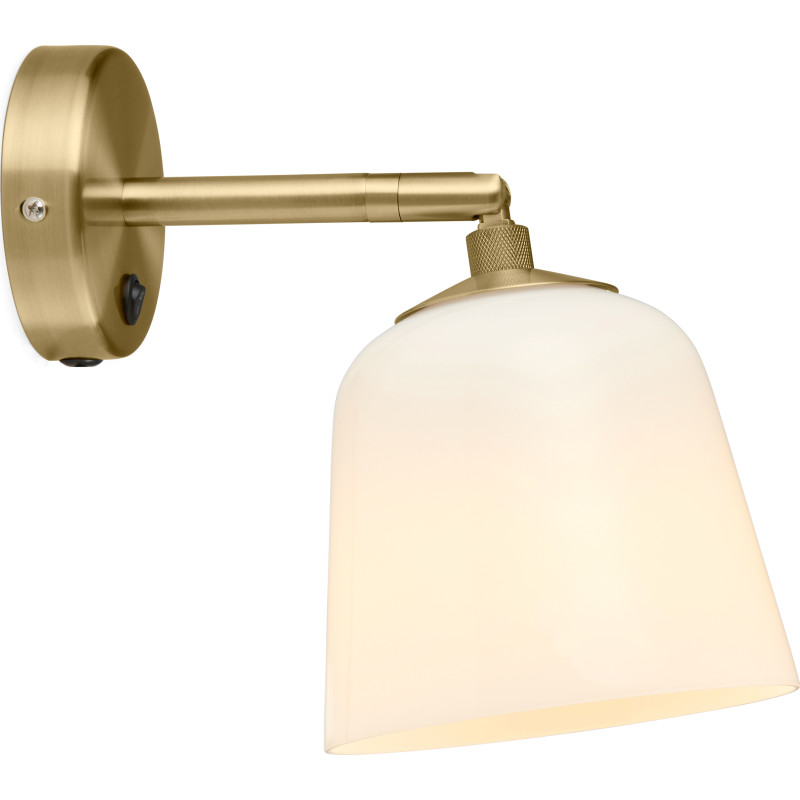 Room 49 Væglampe Antique Brass/Opal - Halo Design - Stue - Metal