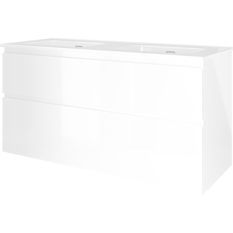 Sanibell Proline möbelpaket, 121x46 cm, vit högglans