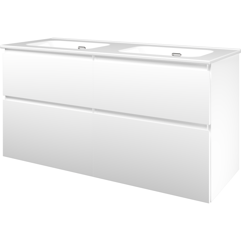 Sanibell Proline möbelpaket, 121x46 cm, matt vit
