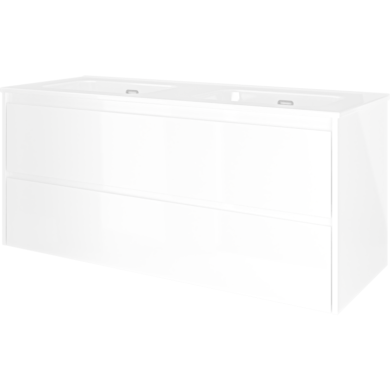Sanibell Proline möbelpaket, 121x46 cm, vit högglans