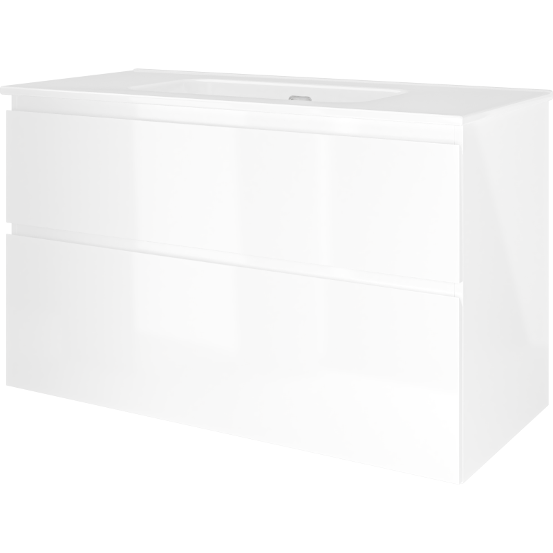 Sanibell Proline möbelpaket, 101x46 cm, vit högglans